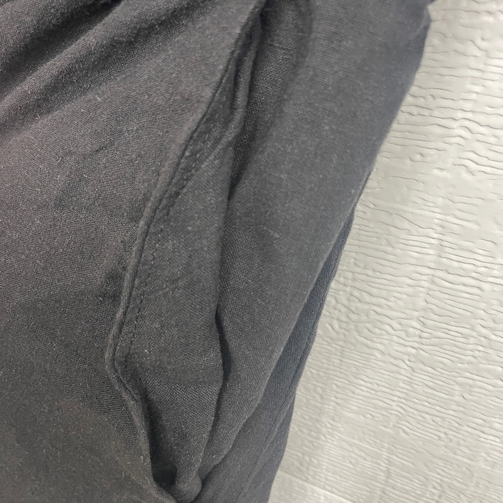 Patagonia Black Button Front Midi Dress Linen Blend Womens XL - Picture 10 of 11